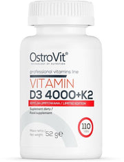 Vitaminen - Vitamin D3 4000 + K2 110 Tablets LIMITED EDITION OstroVit   + GRATIS Pill Box