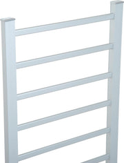 HOMCOM Verwarmde handdoekenradiator radiator 6 verwarmingsstaven zilver