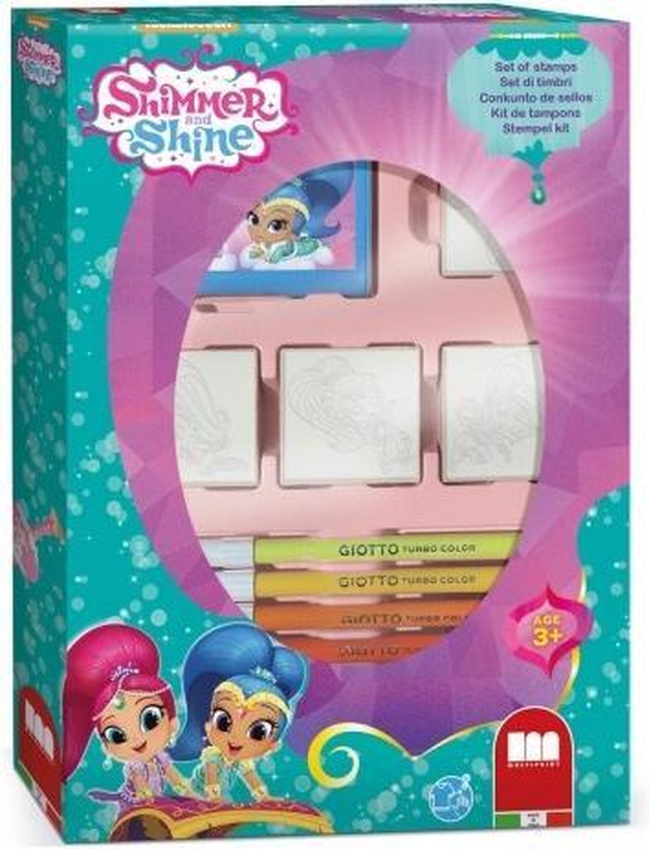 Multiprint Shimmer and Shine - box - 4 stempels + 7 stiften