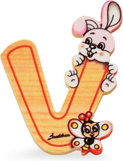 Alfabet letter hout groot V | Bartolucci