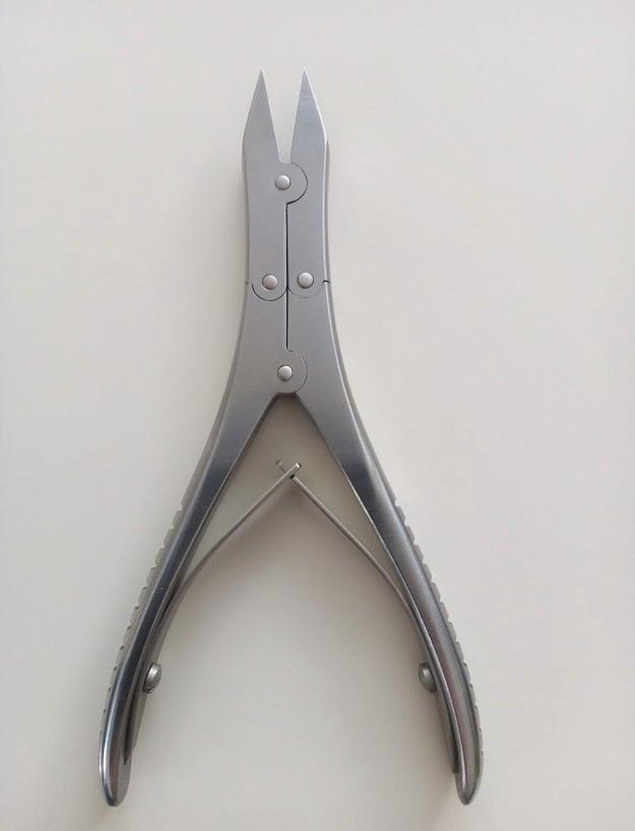 Dubbelscharniertang Pedicure -  rechte bek - 14 cm - 19 mm - Pedicure - shop