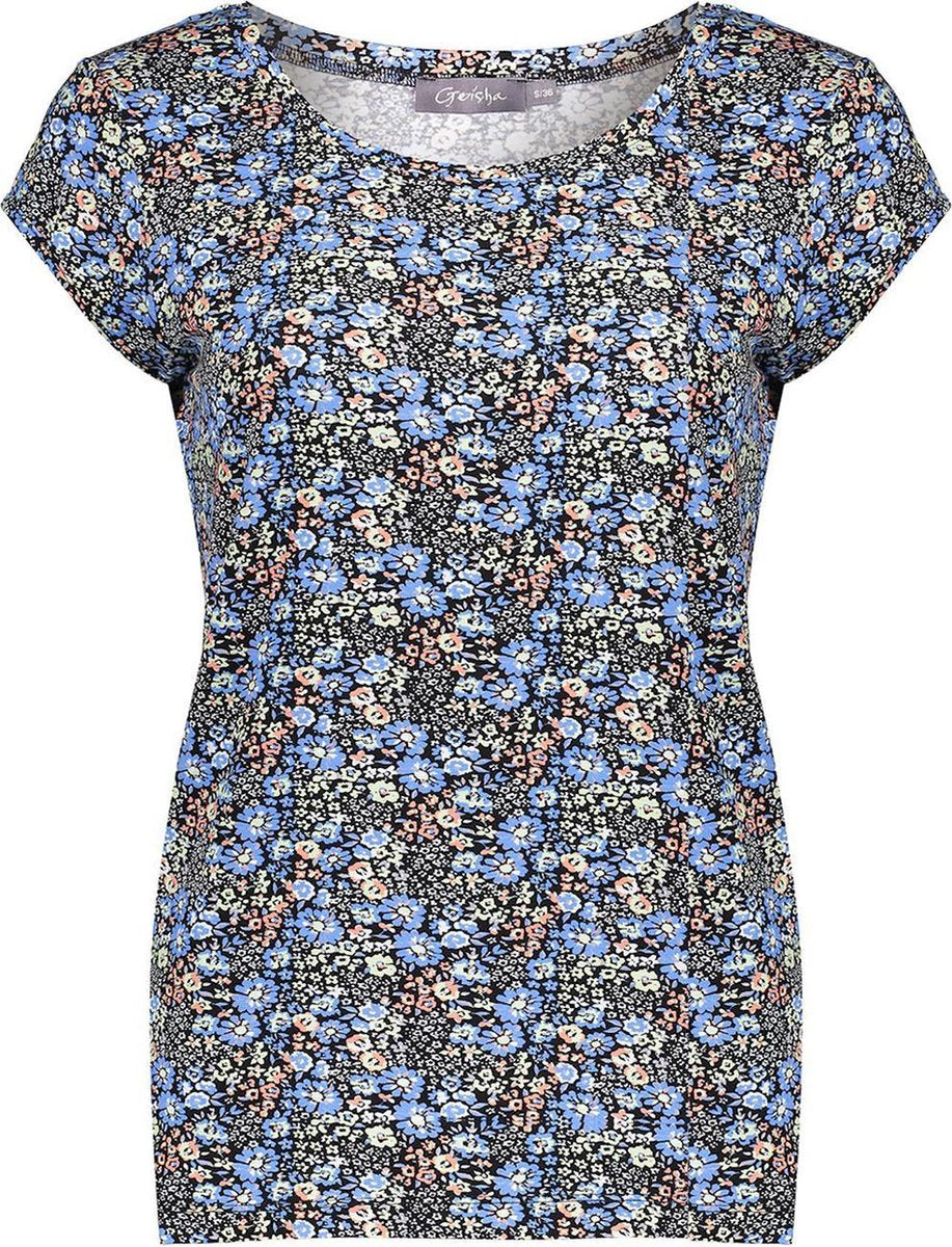T-shirt Short Sleeve 12130 60 Kate Blue/green Flowers