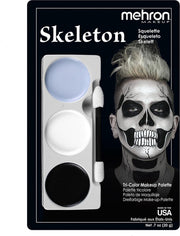 Mehron Schmink Palet met drie kleuren - Skelet