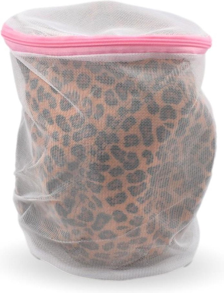 Orange85 Waszak - voor Wasgoed - Ritssluiting - Rond - Wit - Polyester