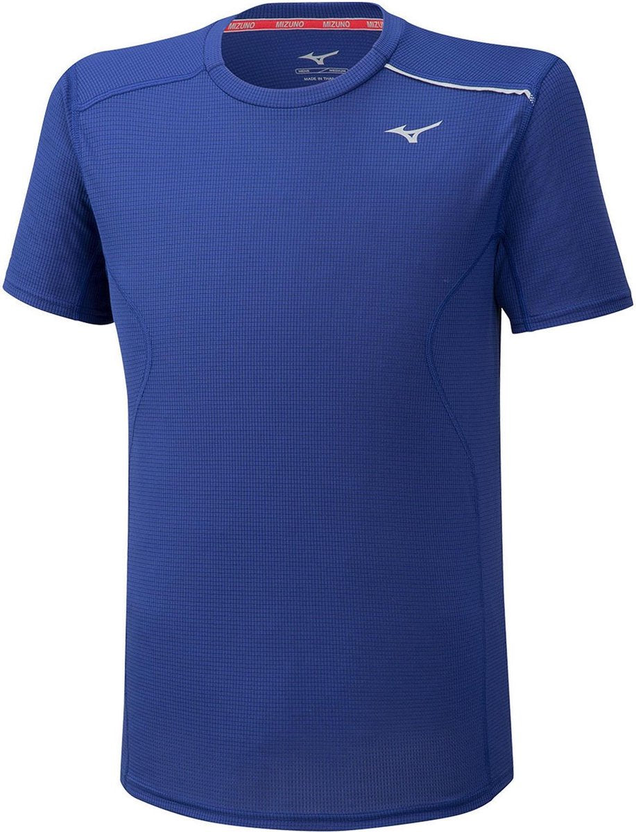 Mizuno Sportshirt - Maat S  - Mannen - blauw/wit