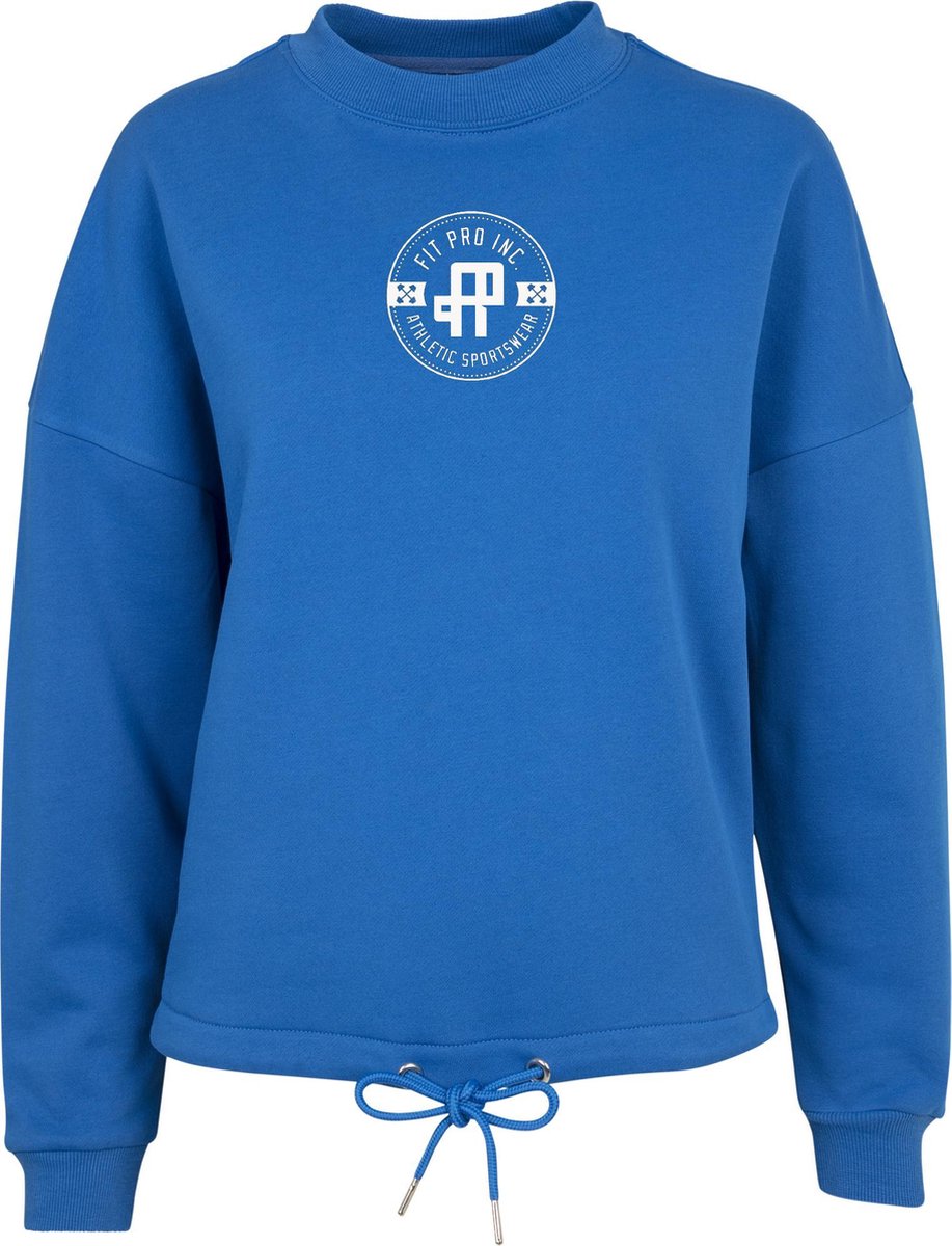 FitProWear  Hoodie Dames - Blauw  - Maat XL - Dames  - Oversized pasvorm - Sporttrui - Sweater - Hoodie - Trui dames - Trui - Katoen / Polyester - Trui Capuchon - Sportkleding  - Casual kleding