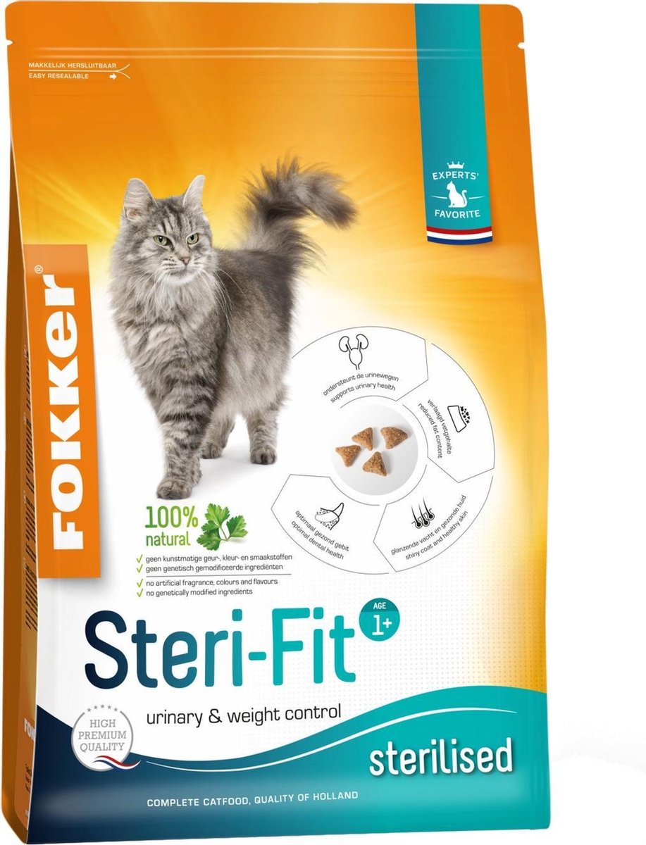 Fokker kat steri-fit kattenvoer 2