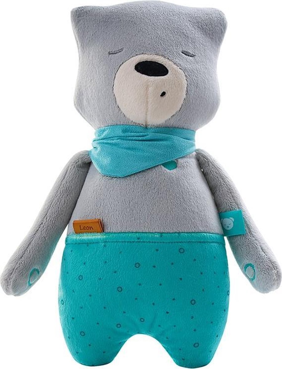 MyHummy Leon - Slaapsensor en Bluetooth - Laat uw baby slapen op witte en roze ruis - Bedien vanaf je telefoon - 100% knuffelbaar en uitwasbaar - Geschikt voor 0 - 36 mnd - Award Winning - Handgemaakt in EU
