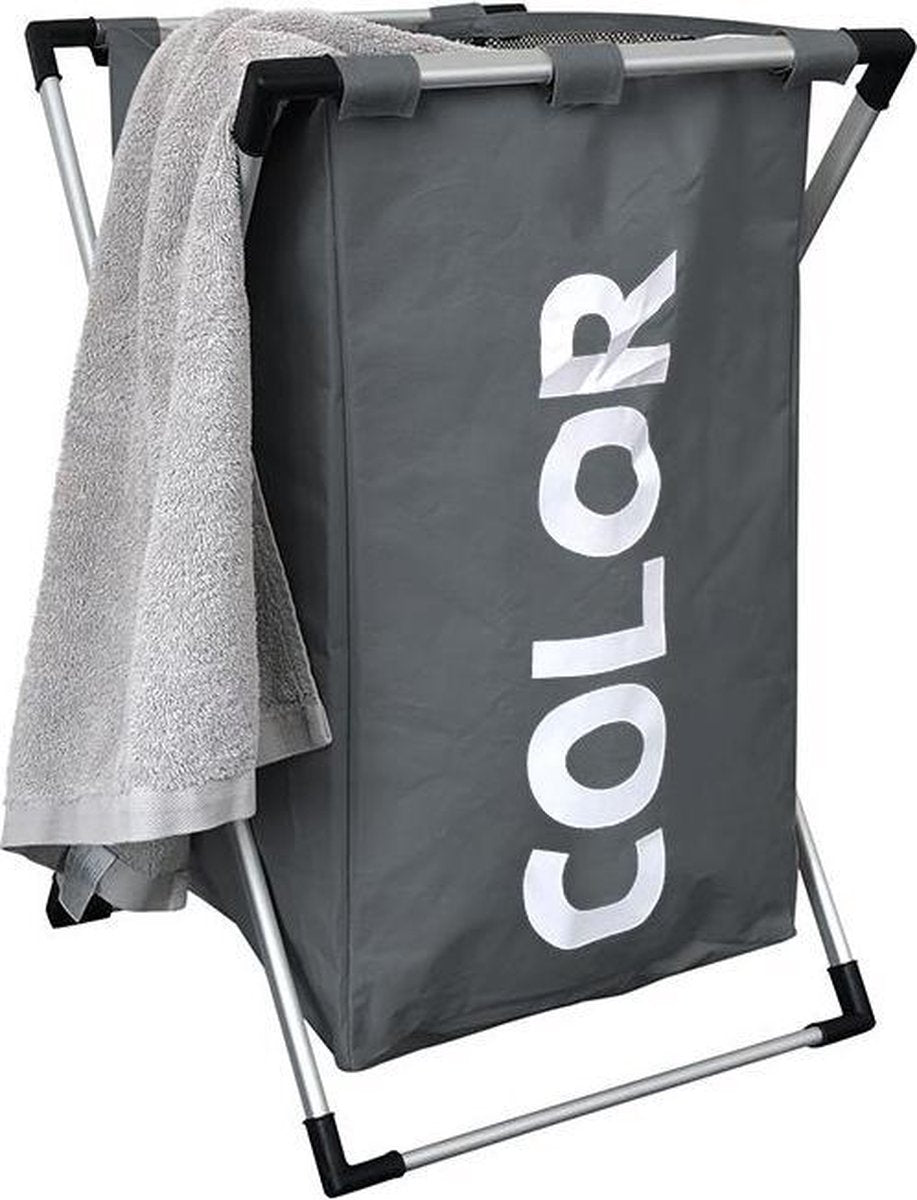 Wasmand opvouwbaar - 50L - Donkergrijs