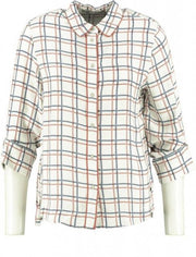 Garcia soepel off white blouse 3/4 mouw van stevig viscose - Maat S