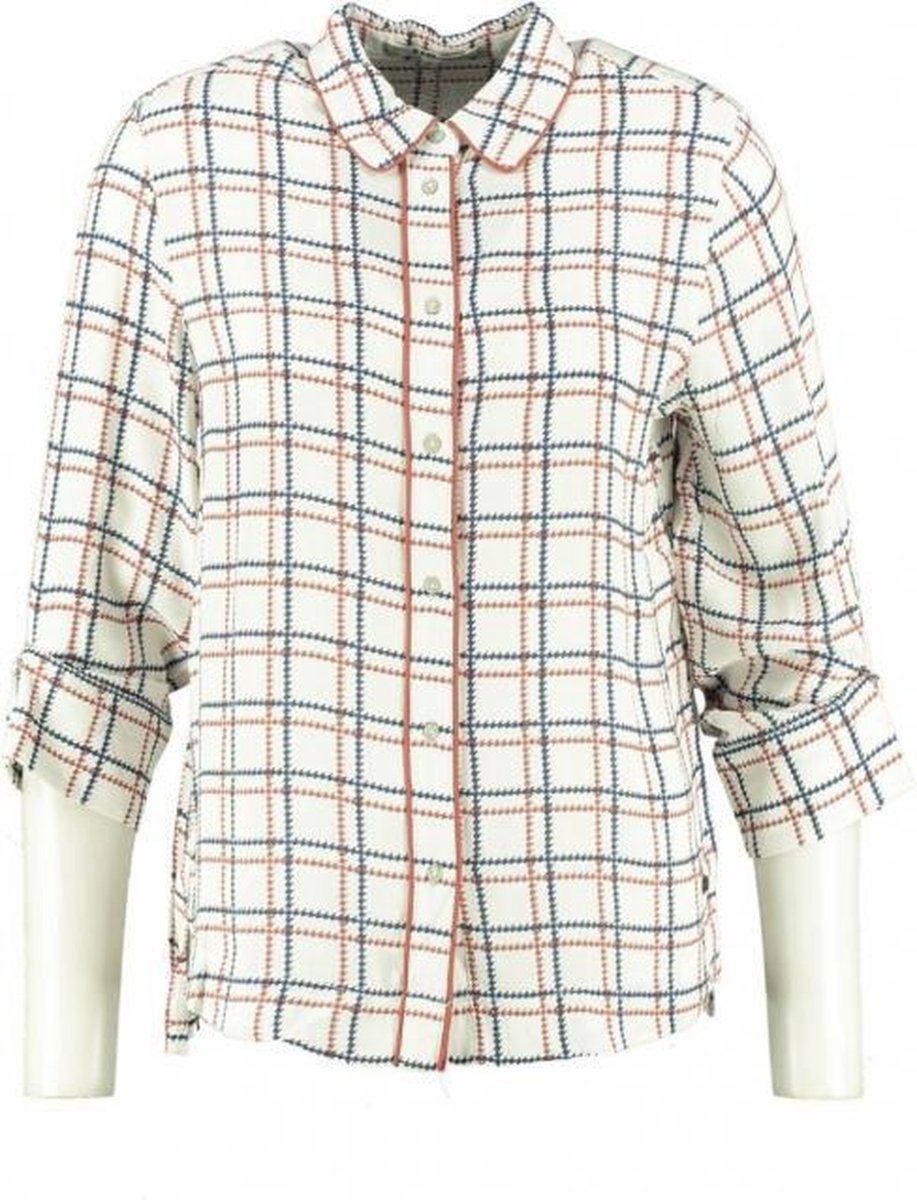 Garcia soepel off white blouse 3/4 mouw van stevig viscose - Maat S