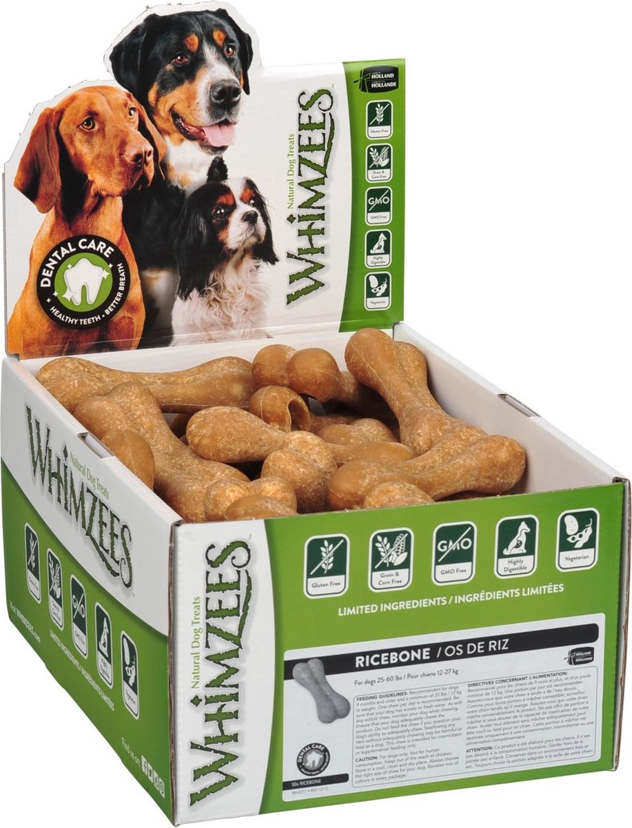 Whimzees Rijstbeen - Hondensnack - 50 g