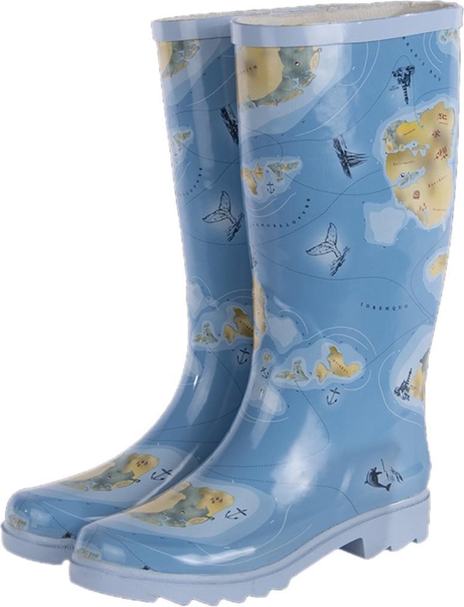 Esschert Design Regenlaarzen Oceaan Rubber Blauw Maat 36/37