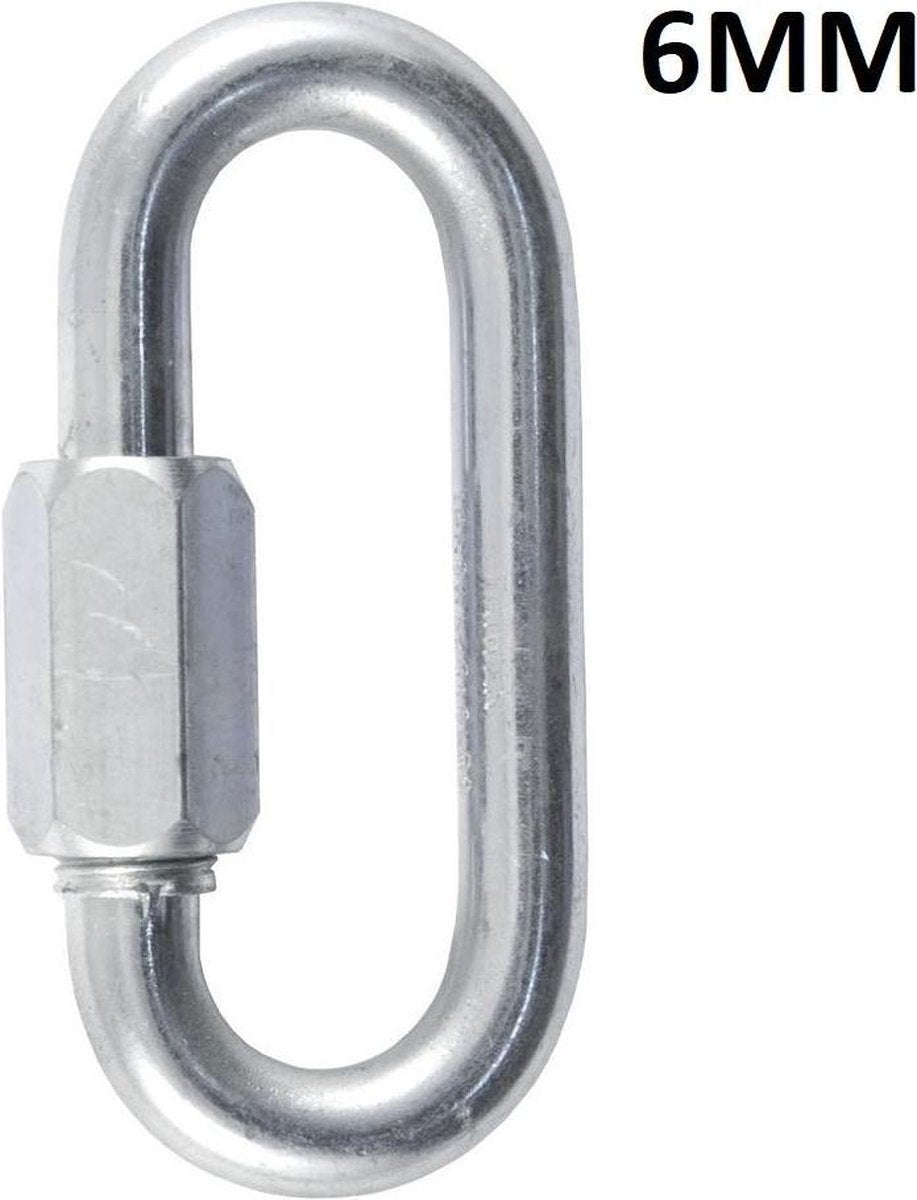 Quick link - 6 mm - gegalvaniseerd - schroef lock - 4 stuks