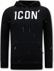 TONY BACKER ICON Heren Hoodie - Zwart - Maten: L
