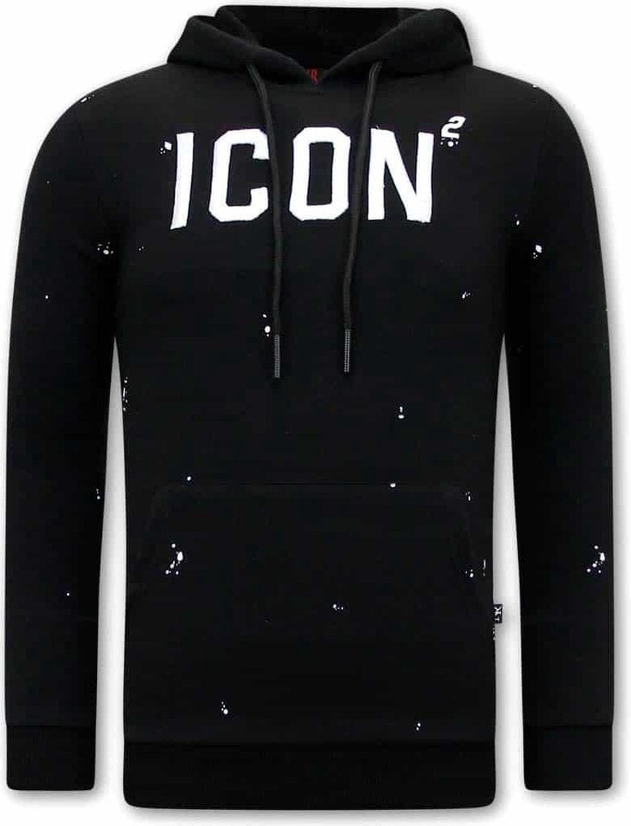 TONY BACKER ICON Heren Hoodie - Zwart - Maten: L