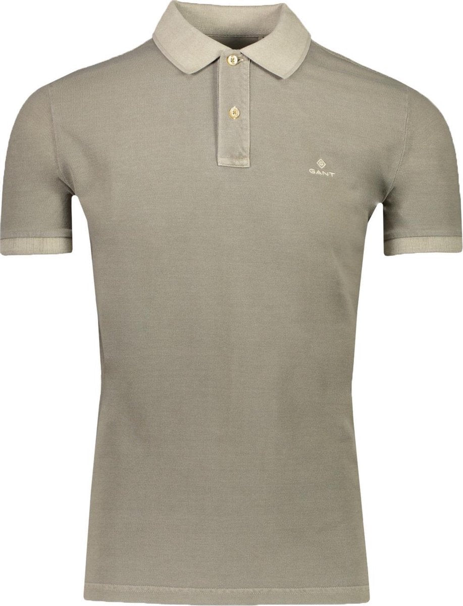 Gant Polo Groen Getailleerd - Maat M - Heren - Lente/Zomer Collectie - Katoen