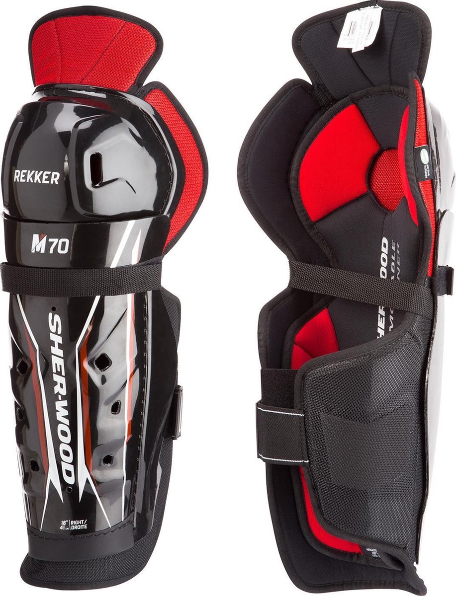 IJshockey scheenbeschermer Sherwood Rekker M70 Sr. 16" zwart rood