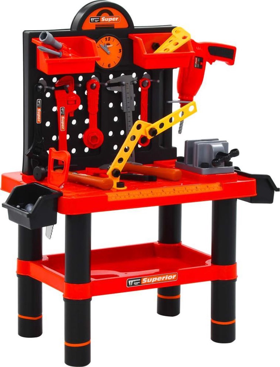 forbabies Speelset Werkbank Bouwtafel Rood