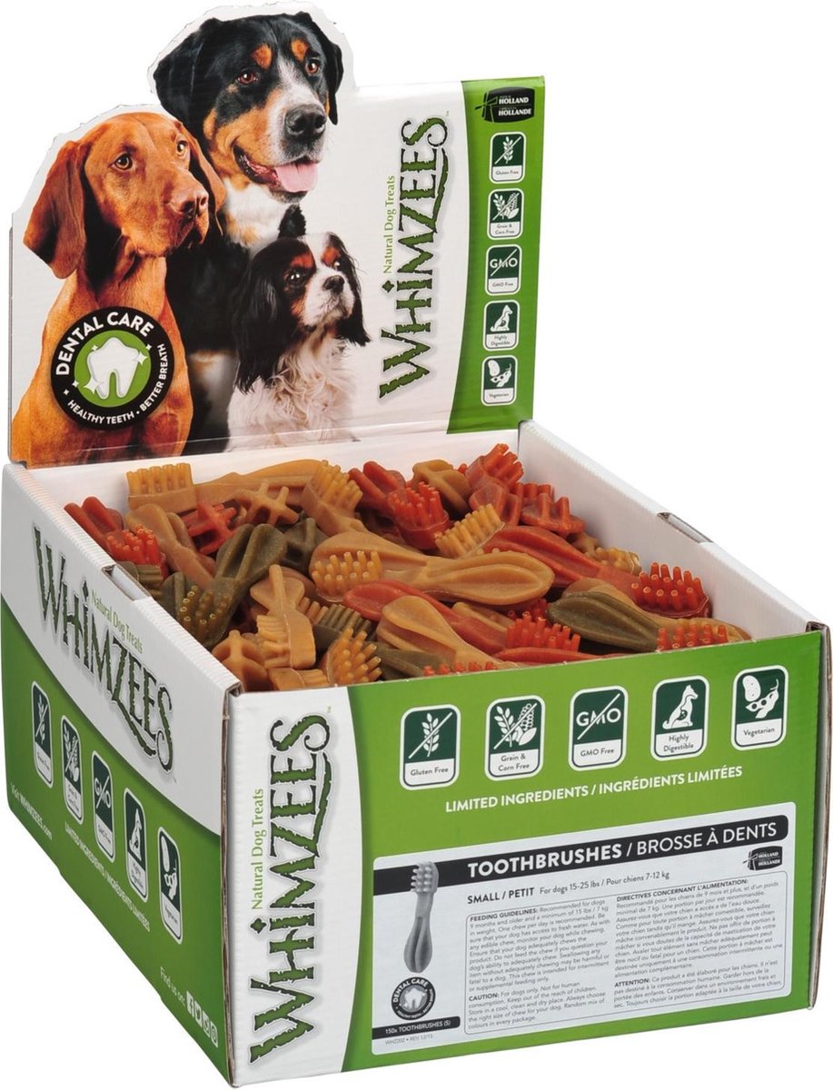 Whimzees Tandenborstel - S - 8.5 cm - 150 St