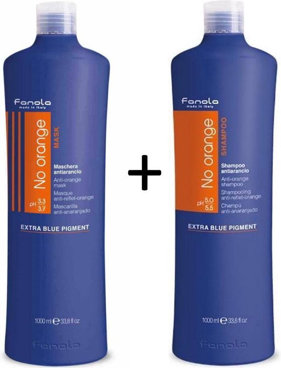 Fanola No Orange Shampoo + Masker set - 1000 ml