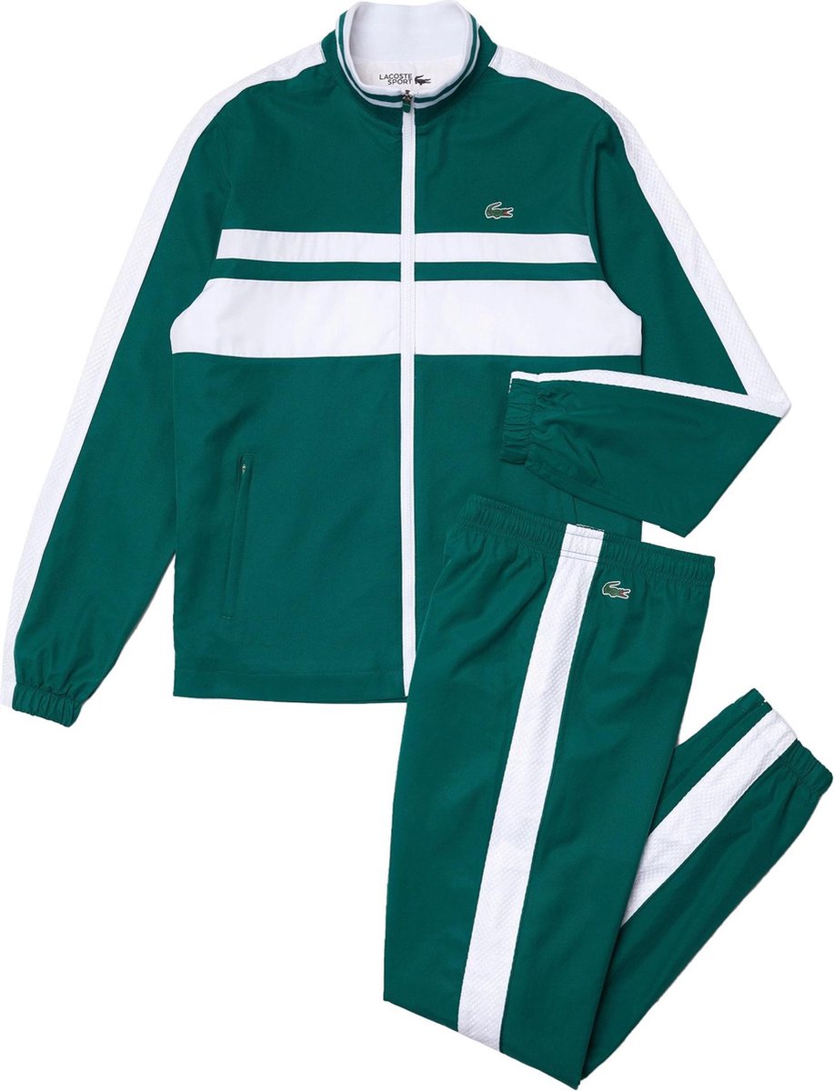 Lacoste Lacoste Sport Tennis Trainingspak Trainingspak - Maat S  - Mannen - groen/wit