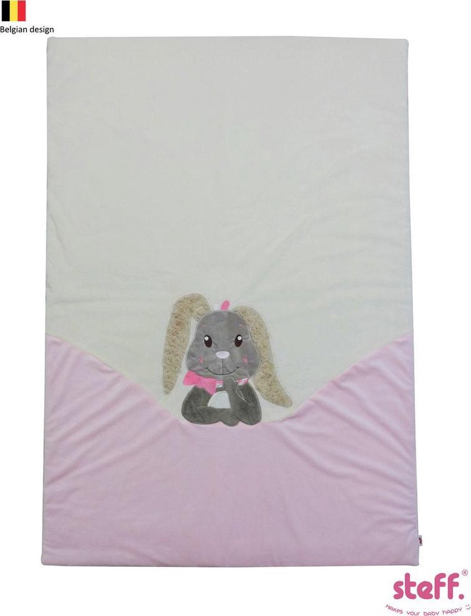 Steff konijntje roze "Rabbit" - dekbed donsdeken - 120x80 cm - voor bedje 60x120 cm