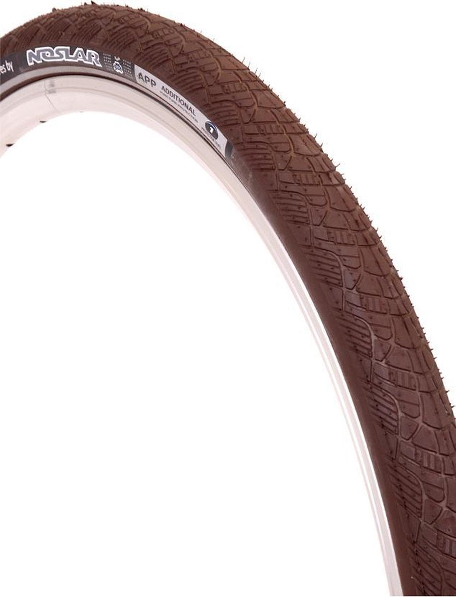 Buitenband: IMPORT WOLF (1 mm Anti-lek) Kleur: Bruin met reflectie Maat: 28x2.0