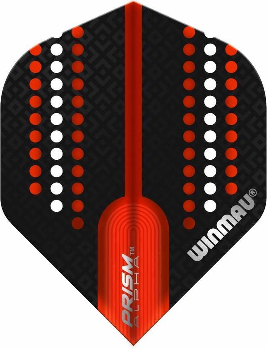 Winmau Prism Alpha Flight Zwart & Rood