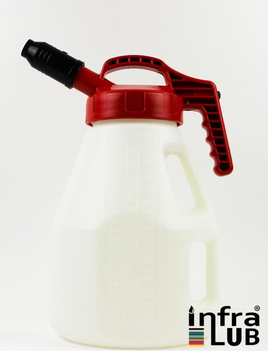 Schenkkan (10 L) met korte tuit deksel - rood