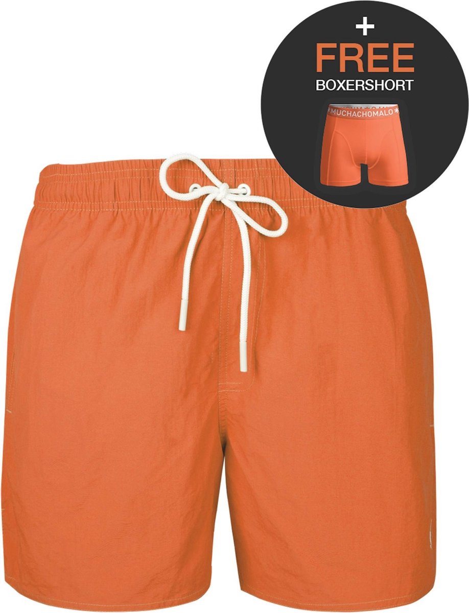Muchachomalo - Zwembroek Heren  - Incl. Boxershort - oranje - Maat XL