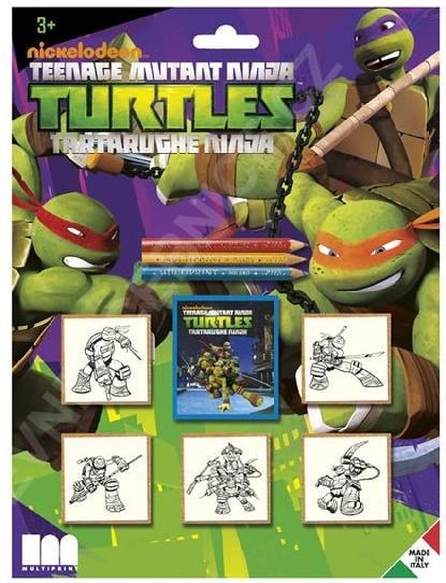 Multiprint Kleurset Ninja Turtles 9-delig Groen