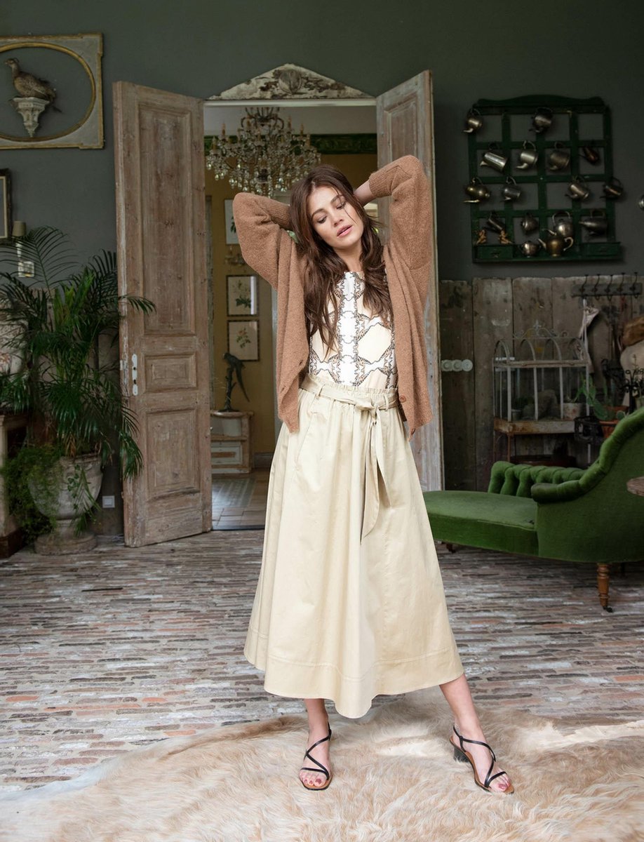 Skirt light cotton - Straw