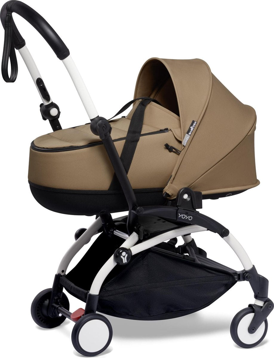Babyzen YOYO² wit frame met YOYO Bassinet - reiswieg - Toffee