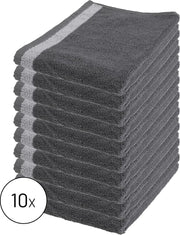 Byrklund Set Donker Grijs - 10x Keukendoek 50x50cm