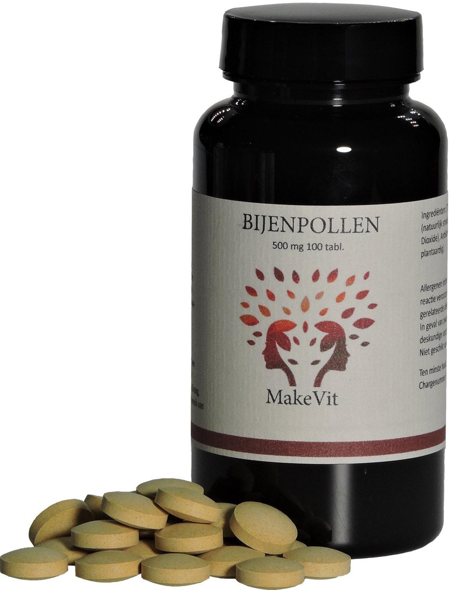 MakeVit Bijenpollen - 100 tabletten van 500 mg - Afweersysteem - Natuurproduct - Superfoods
