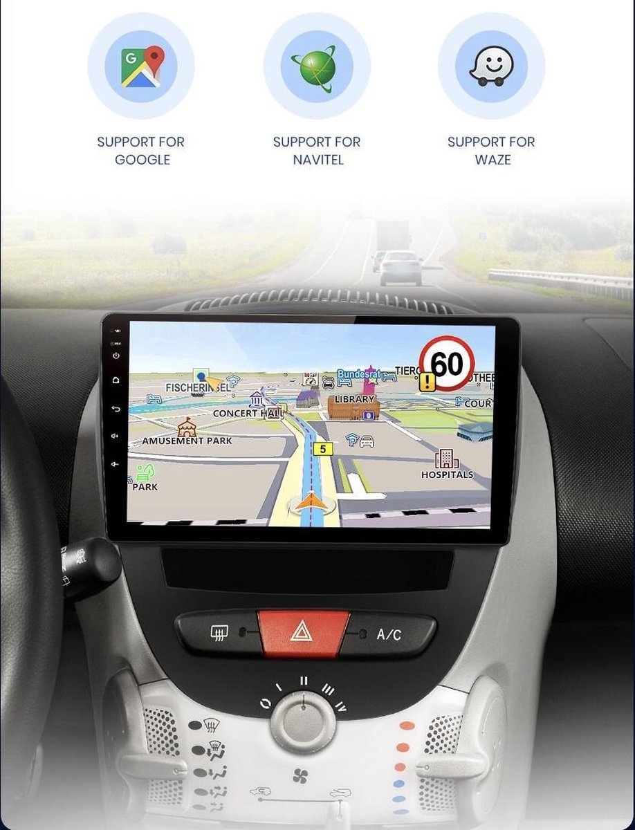 Toyota Aygo 2005-2014 Android 10 navigatie en Multimediasysteem autoradio bluetooth usb wifi 2+32GB