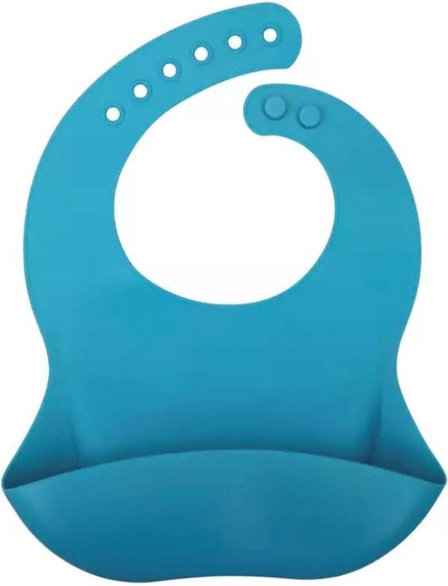 Siliconen slabbetje met opvangbakje donkerblauw / in verschillende hippe kleuren / uitwasbaar / siliconen slabbertje / hygiënisch / unisex / waterdicht / 0-3 jr / meegroei / verstelbaar / cadeau / zwangerschapscadeau
