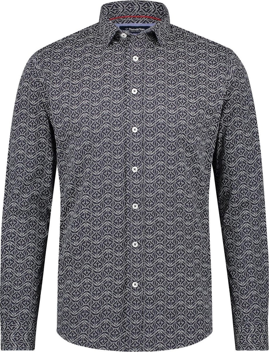 Haze&Finn Overhemd Navy Blauw (MC15-0100-15 - NavyHusky)