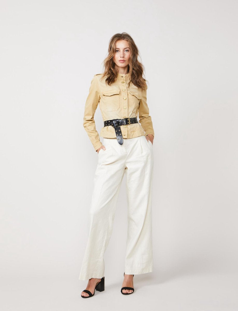 Jacket fine twill - Straw