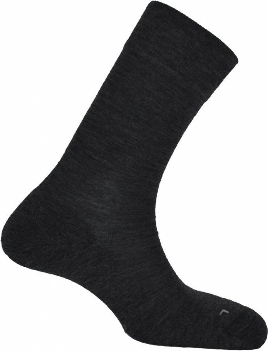2-pack Merinowol - unisex - zwart - maat 46/48