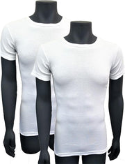 Naft extra lange t shirts 2pack wit S-M