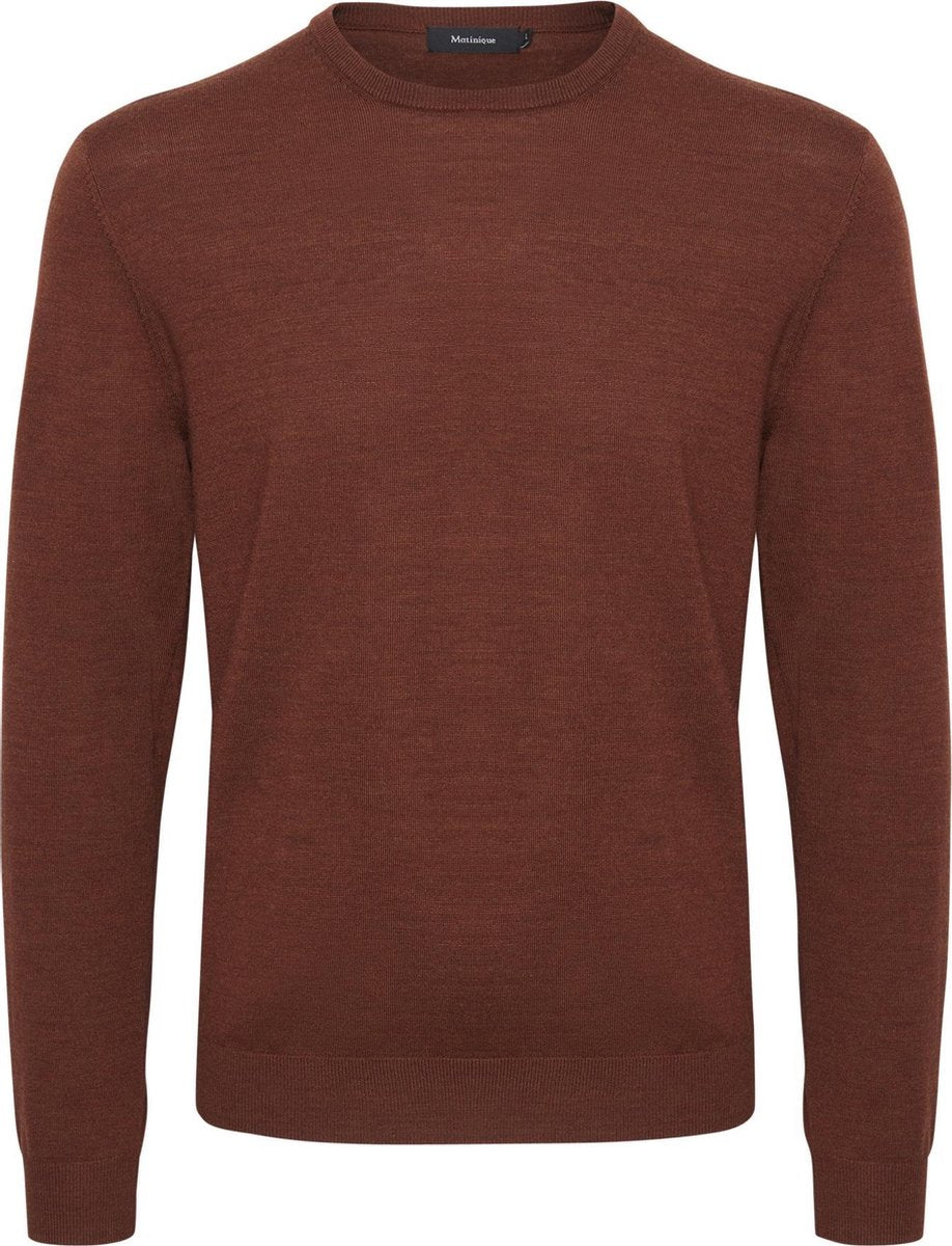 Matinique Pullover Margrate Ronde Hals Rust Brown Melange (30203374 - 1912351)