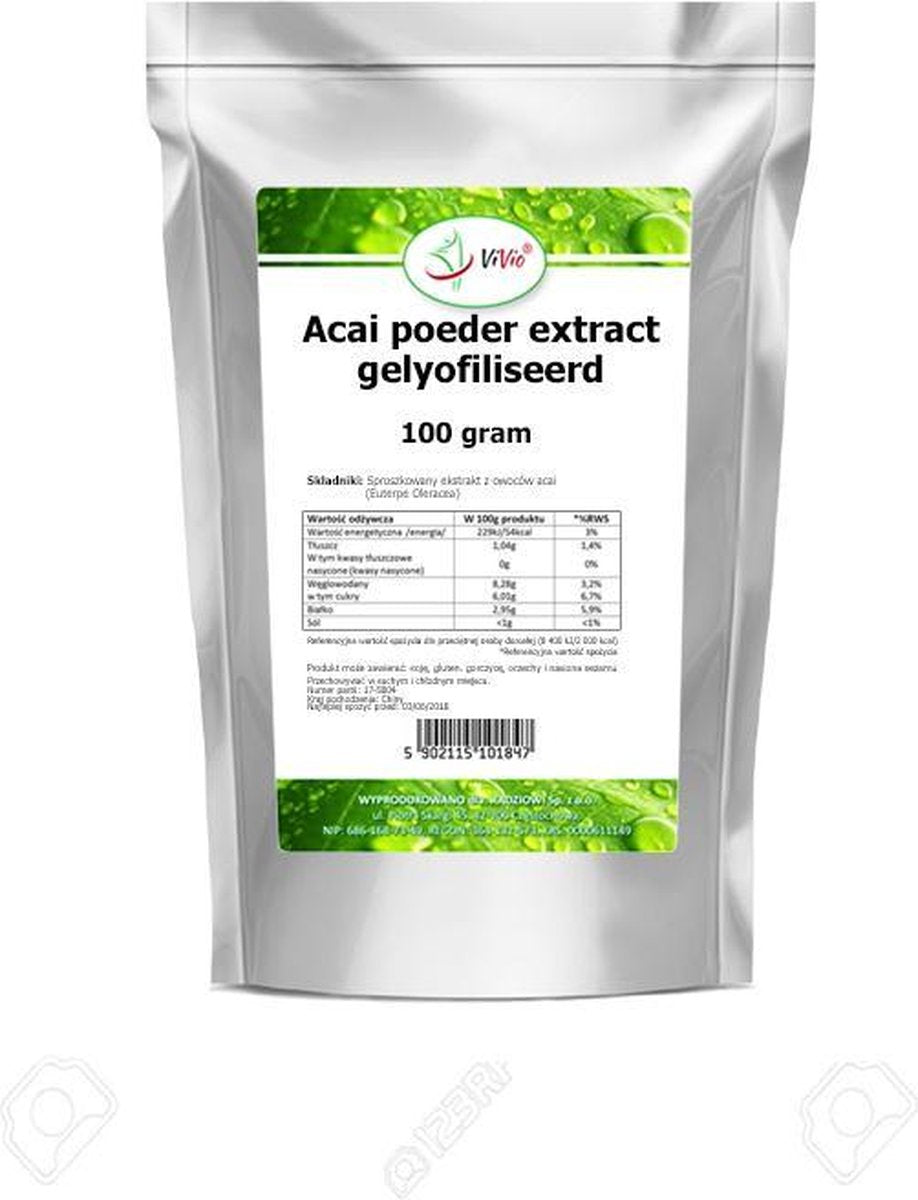 Acai poeder extract gelyofiliseerd 100g