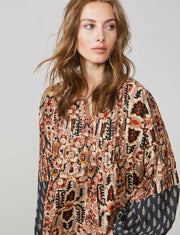 Blouse indian summer print - Terra