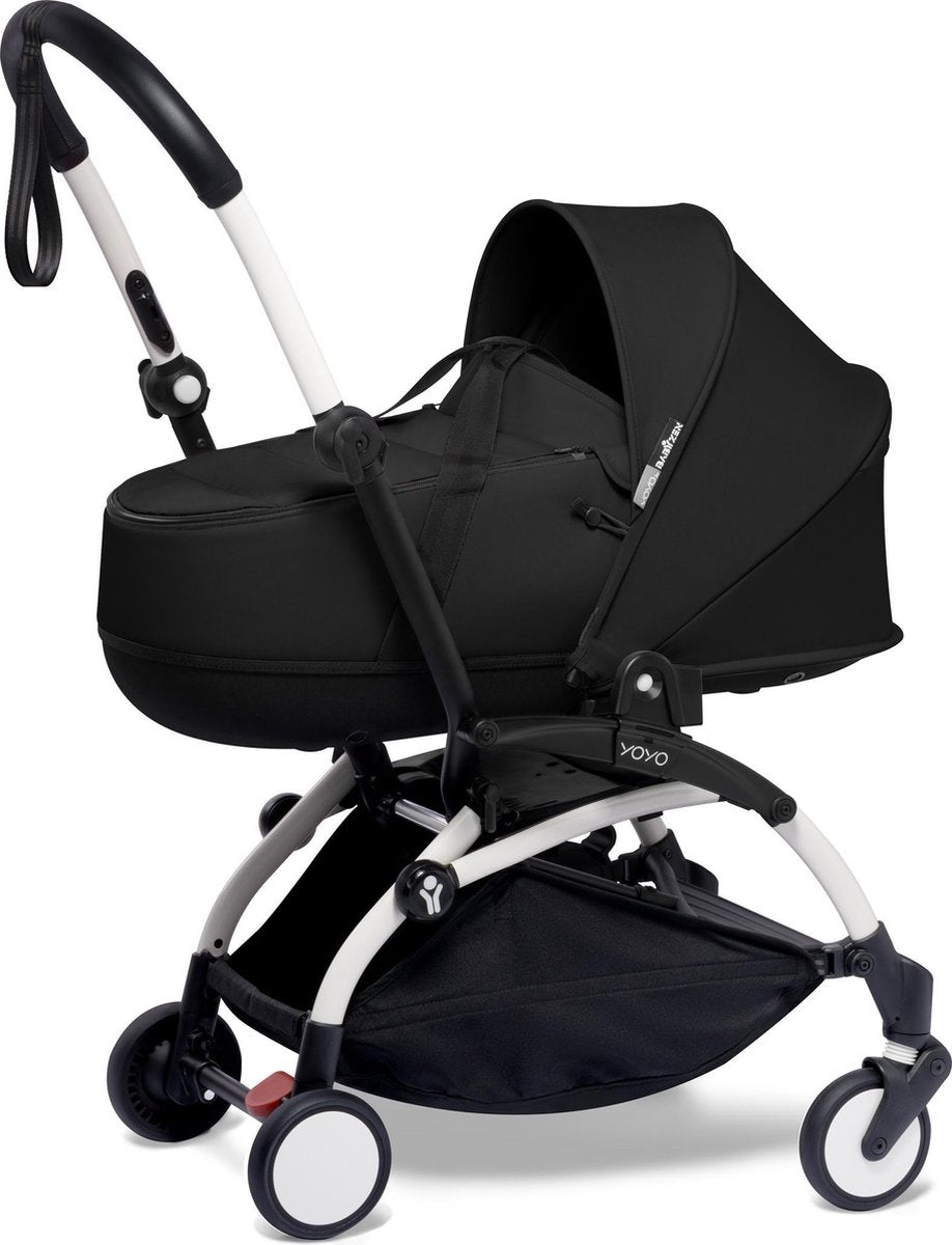 Babyzen YOYO² wit frame met YOYO Bassinet - reiswieg - Black