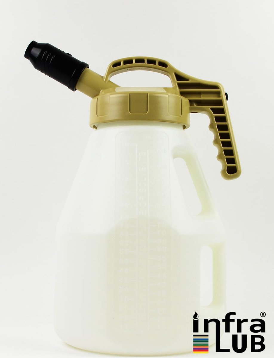 Schenkkan (10 L) met korte tuit deksel - beige