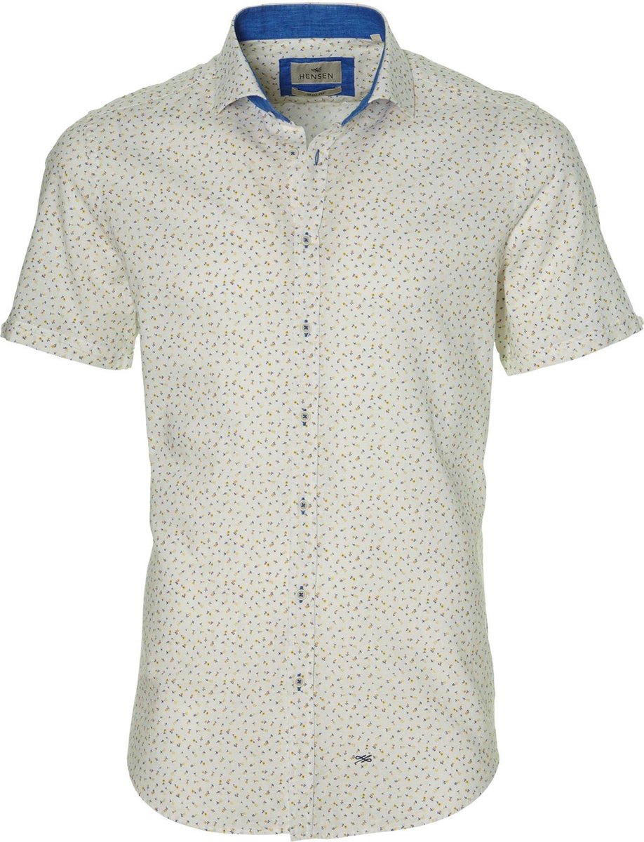 Hensen Overhemd - Slim Fit - Wit - 4XL Grote Maten