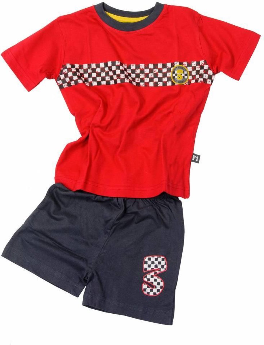 Blue Docks Jongens Shortama Rood SAX45008B Maten: 98