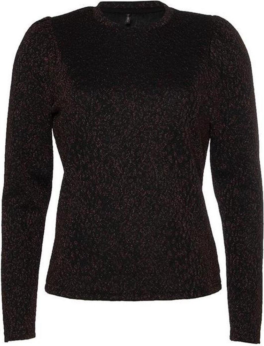 Onyfancy L/s Glitter Top Jrs 15216716 Black/leo Mulch